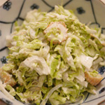 春きゃべつと竹輪のごまサラダ