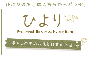 プリザーブドフラワーの「ひより」